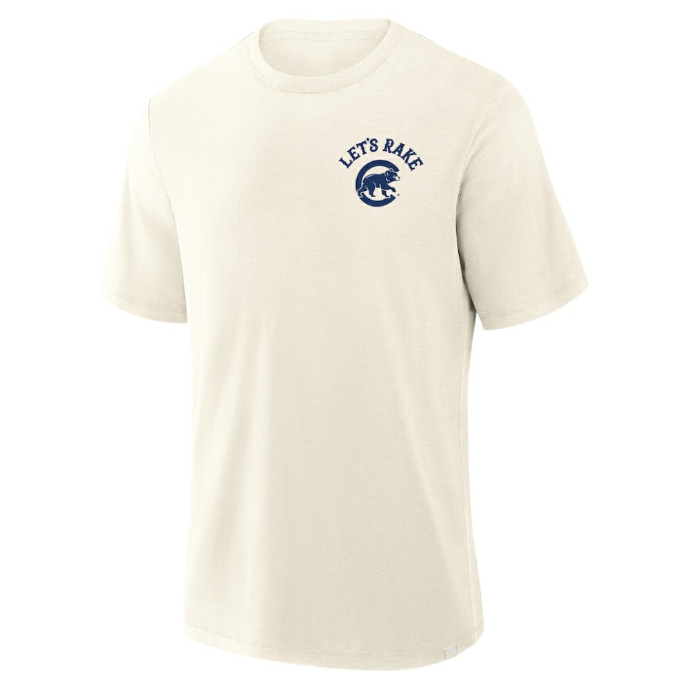 Chicago Cubs Fanatics Nostalgia Stadium Slub T-Shirt - Cream - Fanatics on Sale