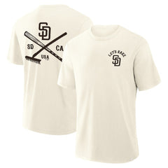 San Diego Padres Fanatics Nostalgia Stadium Slub T-Shirt - Cream - Fanatics Online