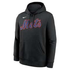 Francisco Lindor New York Mets Nike Player Name & Number Club Pullover Hoodie - Black - Nike Lifestyle