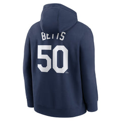 Mookie Betts Los Angeles Dodgers Nike Player Name & Number Club Pullover Hoodie - Navy - Nike Discount