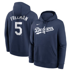 Freddie Freeman Los Angeles Dodgers Nike Player Name & Number Club Pullover Hoodie - Navy - Nike on Sale