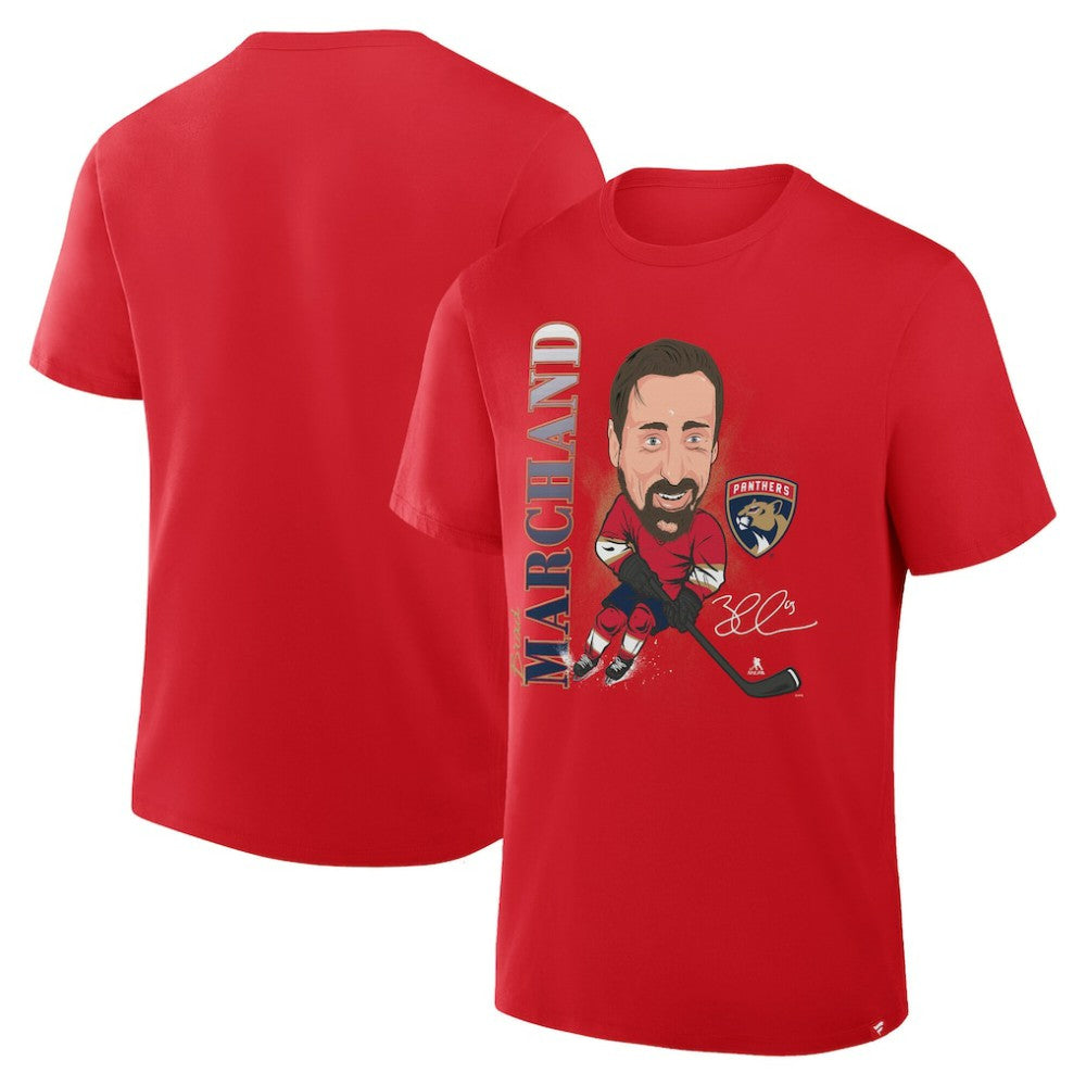 Brad Marchand Florida Panthers Fanatics Caricature Player T-Shirt - Red - NHL 2001729173