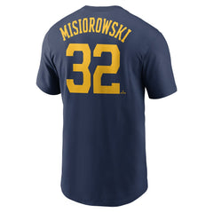 Jacob Misiorowski Milwaukee Brewers Nike Fuse Name & Number T-Shirt - Navy - Nike on Sale