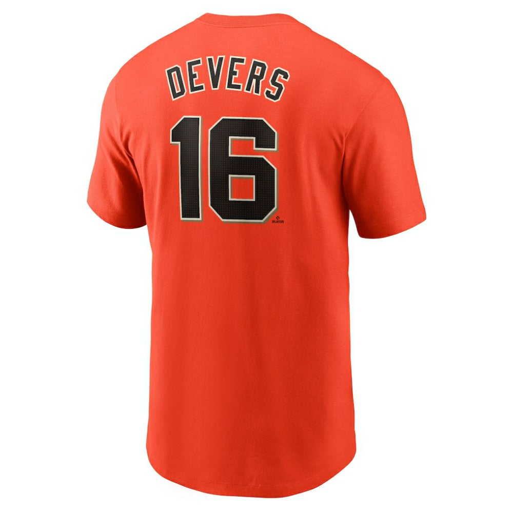 Rafael Devers San Francisco Giants Nike Name & Number T-Shirt - Orange - Nike Discount