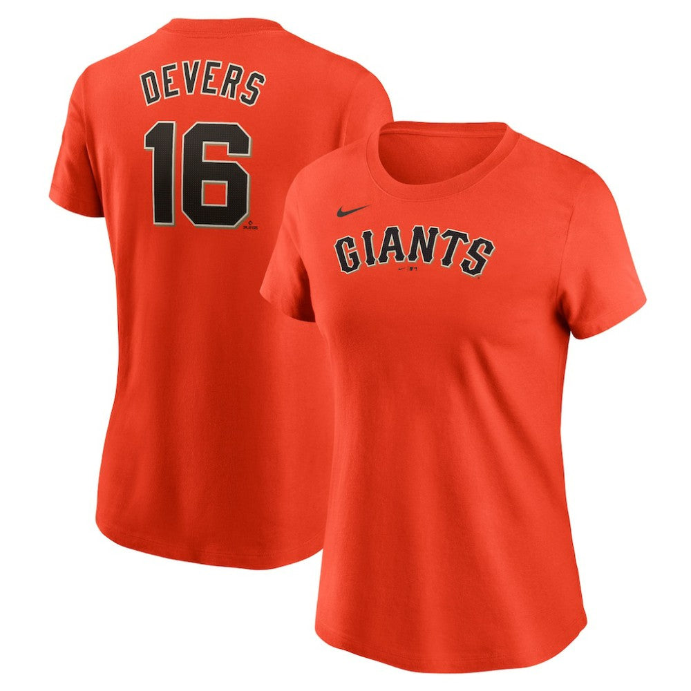Rafael Devers San Francisco Giants Nike Women's Name & Number T-Shirt - Orange - Nike Sale
