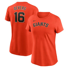 Rafael Devers San Francisco Giants Nike Women's Name & Number T-Shirt - Orange - Nike Sale