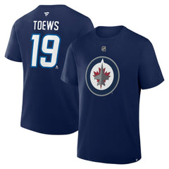Jonathan Toews Winnipeg Jets Fanatics Authentic Stack Name & Number T-Shirt - Navy - NHL 2001740897
