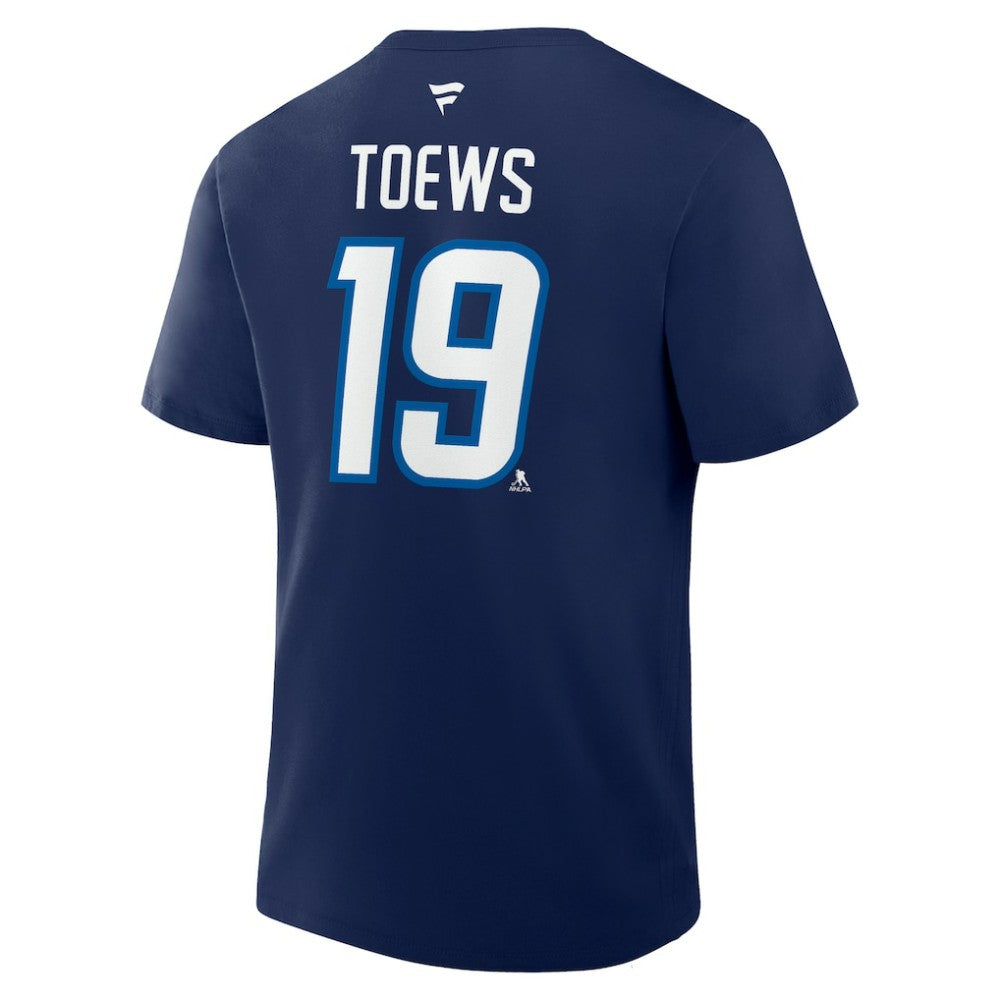 Jonathan Toews Winnipeg Jets Fanatics Authentic Stack Name & Number T-Shirt - Navy - NHL 2001740897