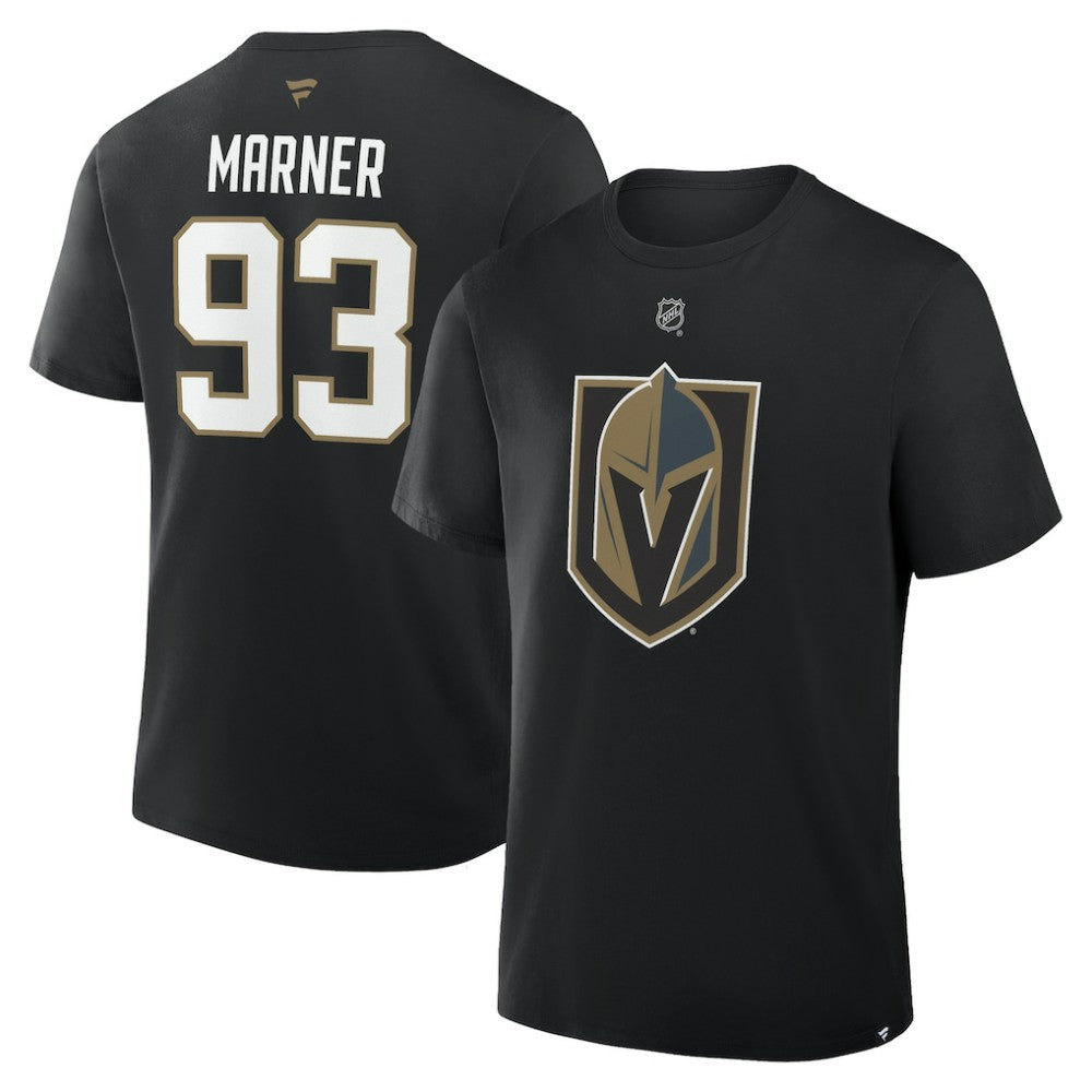 Mitch Marner Vegas Golden Knights Fanatics Authentic Stack Name & Number T-Shirt - Black - NHL 2001744817