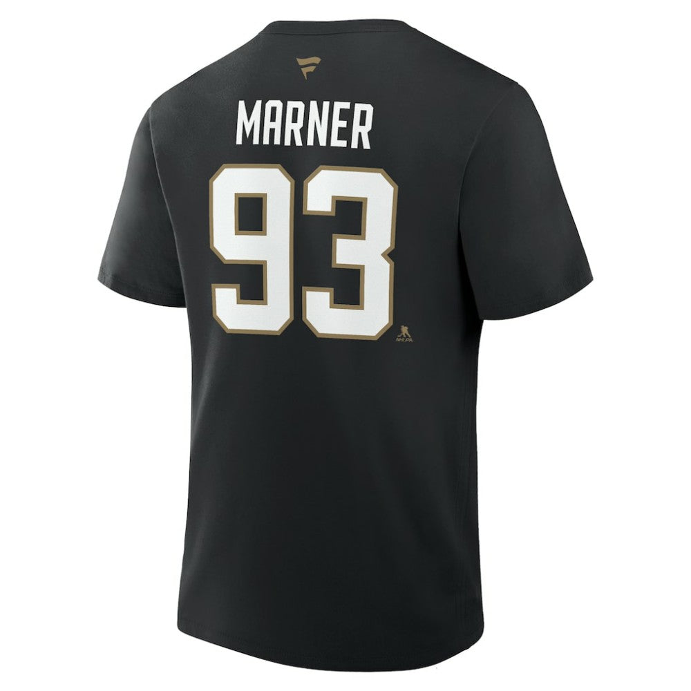 Mitch Marner Vegas Golden Knights Fanatics Authentic Stack Name & Number T-Shirt - Black - NHL 2001744817