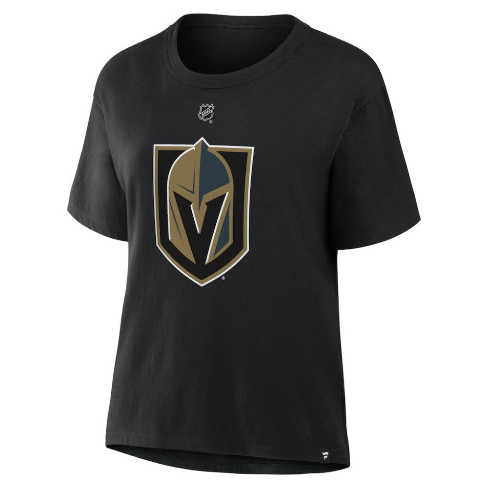 Mitch Marner Vegas Golden Knights Fanatics Women's Authentic Stack Name & Number T-Shirt - Black - NHL 2001744818