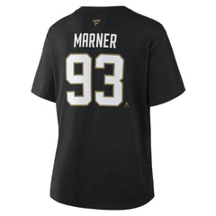 Mitch Marner Vegas Golden Knights Fanatics Women's Authentic Stack Name & Number T-Shirt - Black - NHL 2001744818