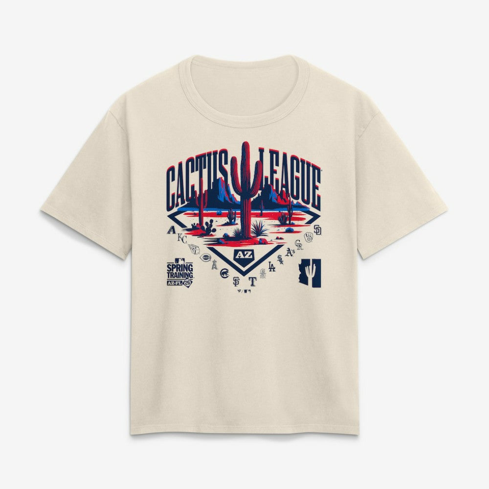 2026 Spring Training Cactus League Fanatics Women's Relaxed Hip Legacy T-Shirt - Cream - Fanatics Online
