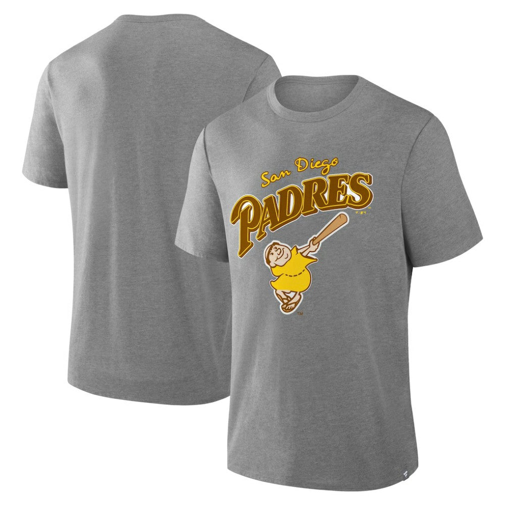 San Diego Padres Fanatics Tribute IYKYK Tri-Blend T-Shirt - Heather Gray - Fanatics Discount