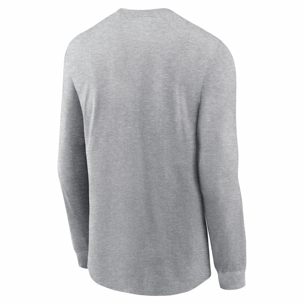 Nike New England Patriots 2025 AFC Champions Locker Room Trophy Collection Long Sleeve T-Shirt Heather Gray