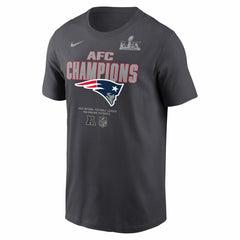 Nike New England Patriots 2025 AFC Champions Roster T-Shirt Anthracite