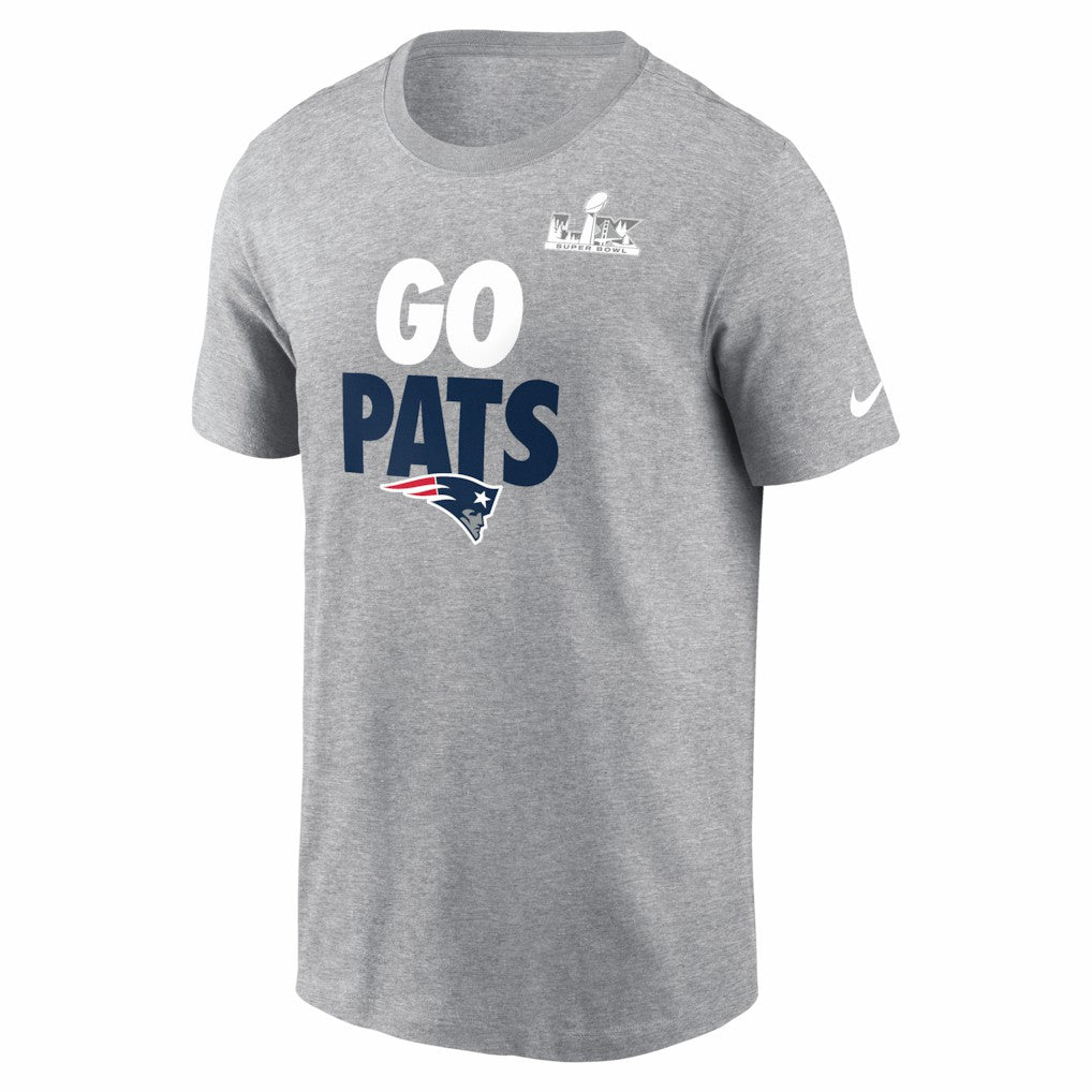 Nike New England Patriots Super Bowl LX Fast As Fast Gets T-Shirt Heather Gray
