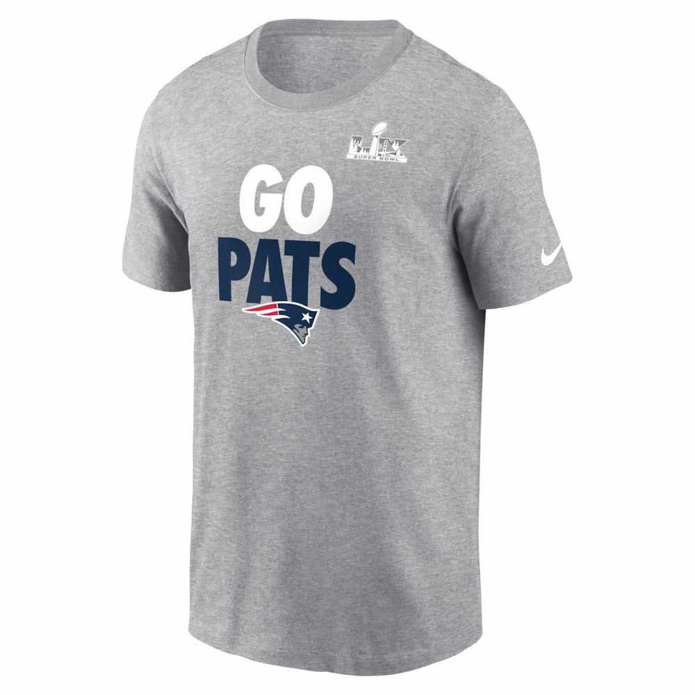Nike New England Patriots Super Bowl LX Fast As Fast Gets T-Shirt Heather Gray