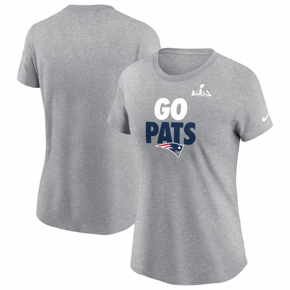 Nike New England Patriots Women's Super Bowl LX Local T-Shirt Heather Gray