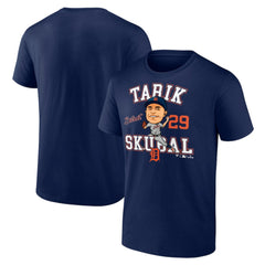 Tarik Skubal Detroit Tigers Fanatics Hometown Caricature Player T-Shirt - Navy - Fanatics Sale