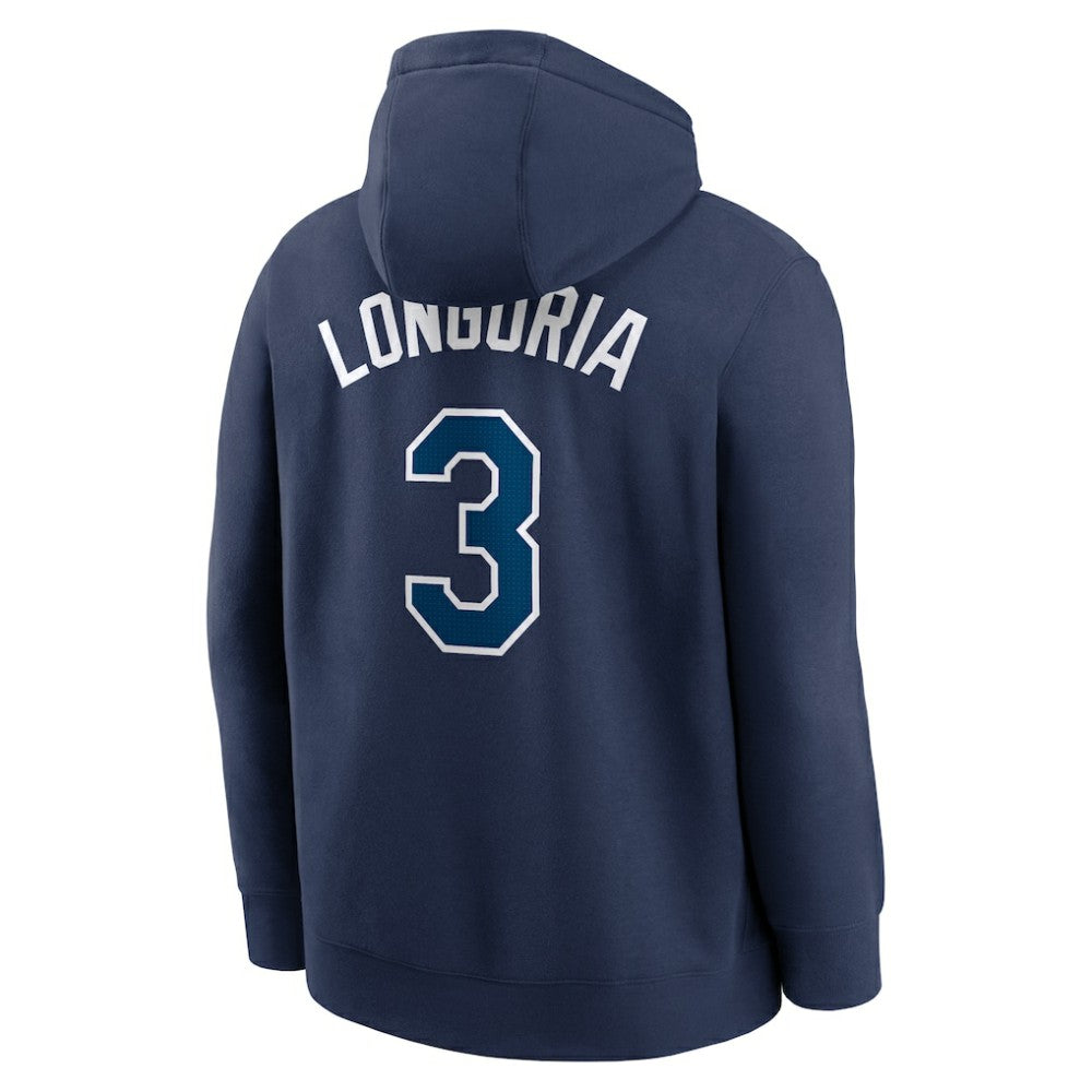 Evan Longoria Tampa Bay Rays Nike Player Name & Number Club Pullover Hoodie - Navy - Nike Lifestyle