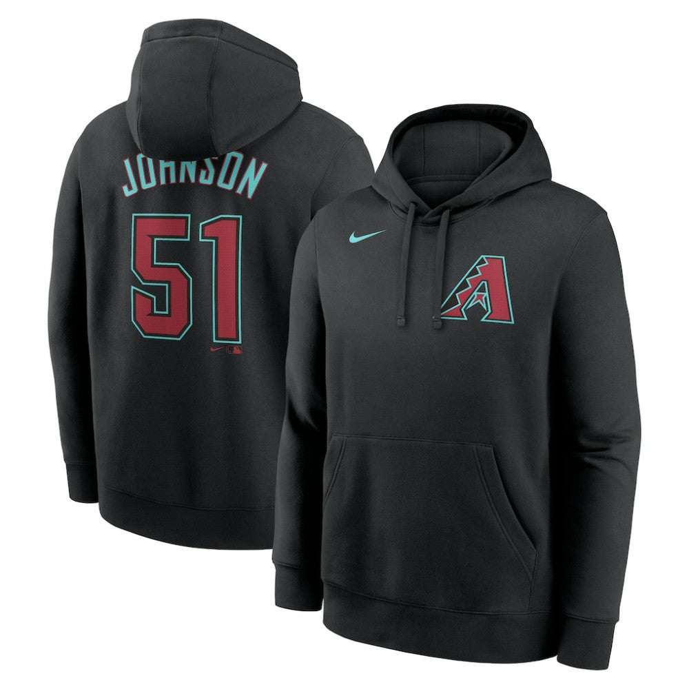 Randy Johnson Arizona Diamondbacks Nike Player Name & Number Club Pullover Hoodie - Black - Nike on Sale