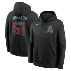 Randy Johnson Arizona Diamondbacks Nike Player Name & Number Club Pullover Hoodie - Black - Nike on Sale