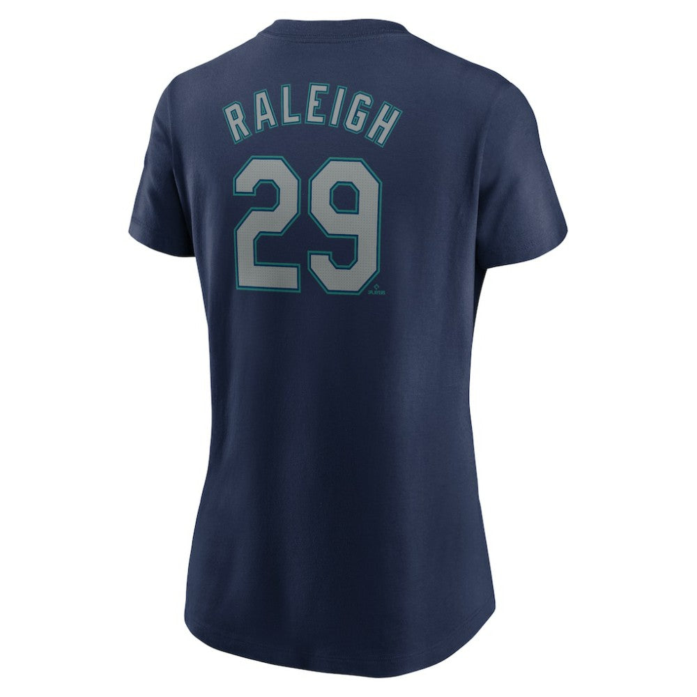 Cal Raleigh Seattle Mariners Nike Women's Cooperstown Collection Fuse Name & Number T-Shirt - Navy - Nike Sale