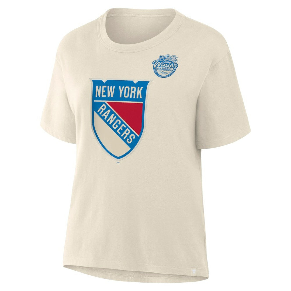 New York Rangers Fanatics Women's 2026 NHL Winter Classic T-Shirt - Cream - NHL 2001759298