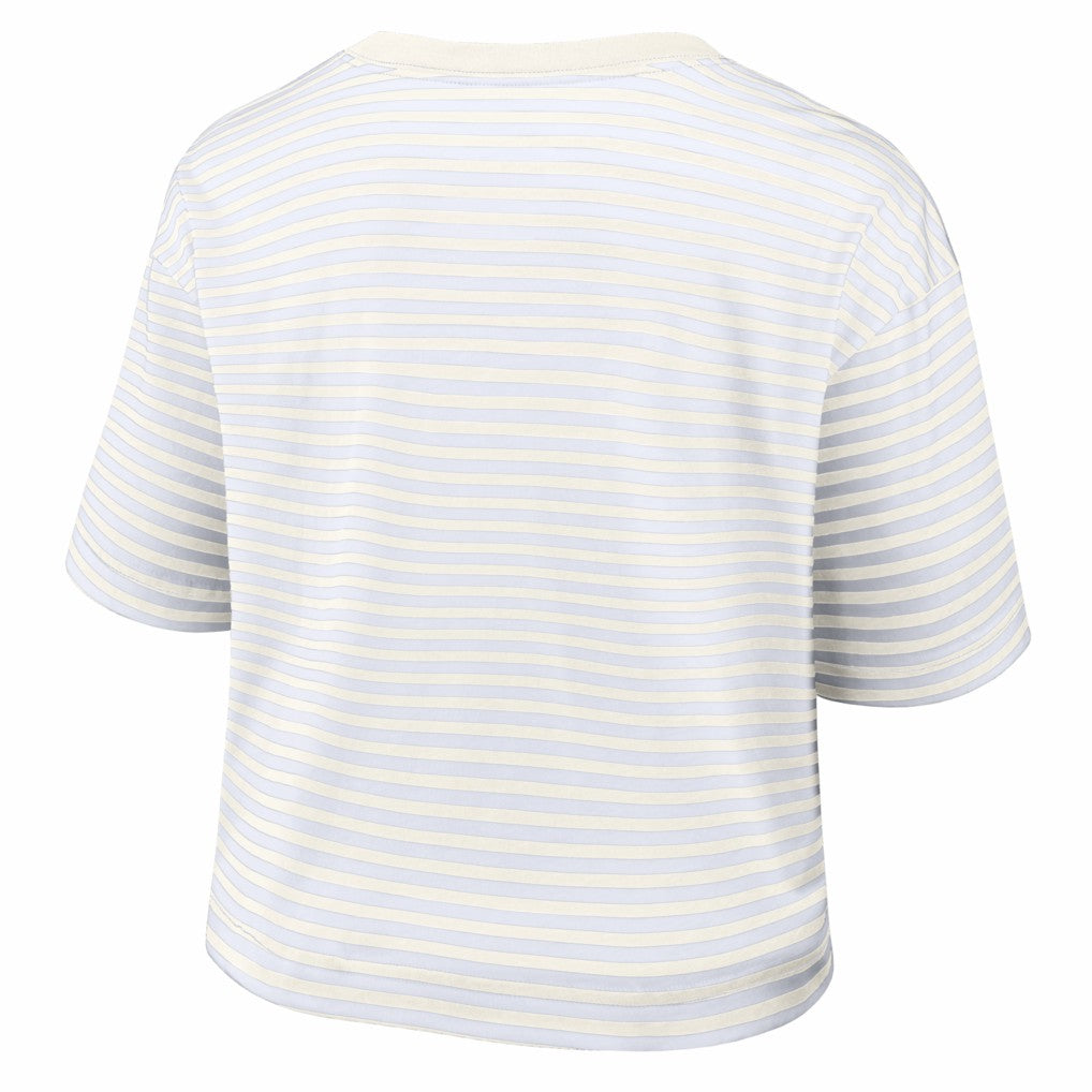 Nike Washington Commanders Women's Striped Cropped T-Shirt Yellow/Cream
