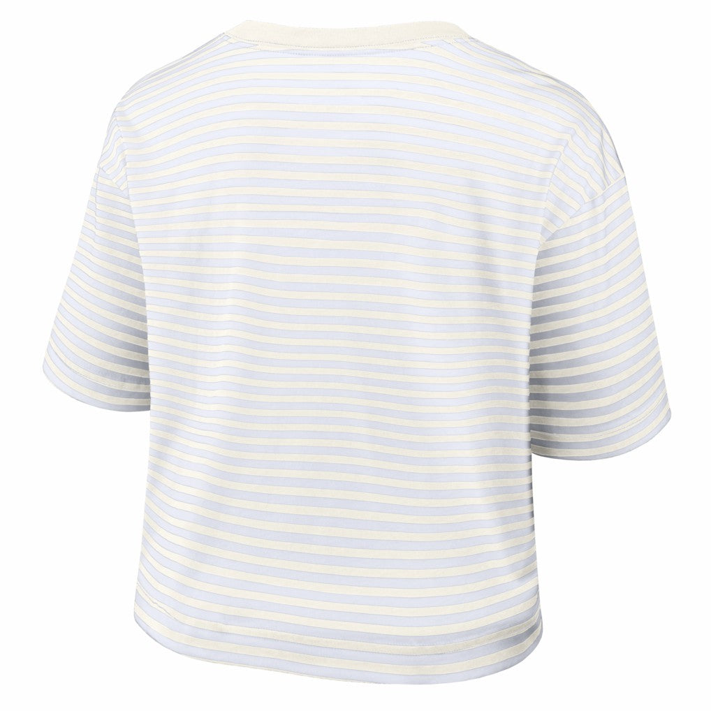Nike Kansas City Chiefs Women's Striped Cropped T-Shirt Yellow/Cream