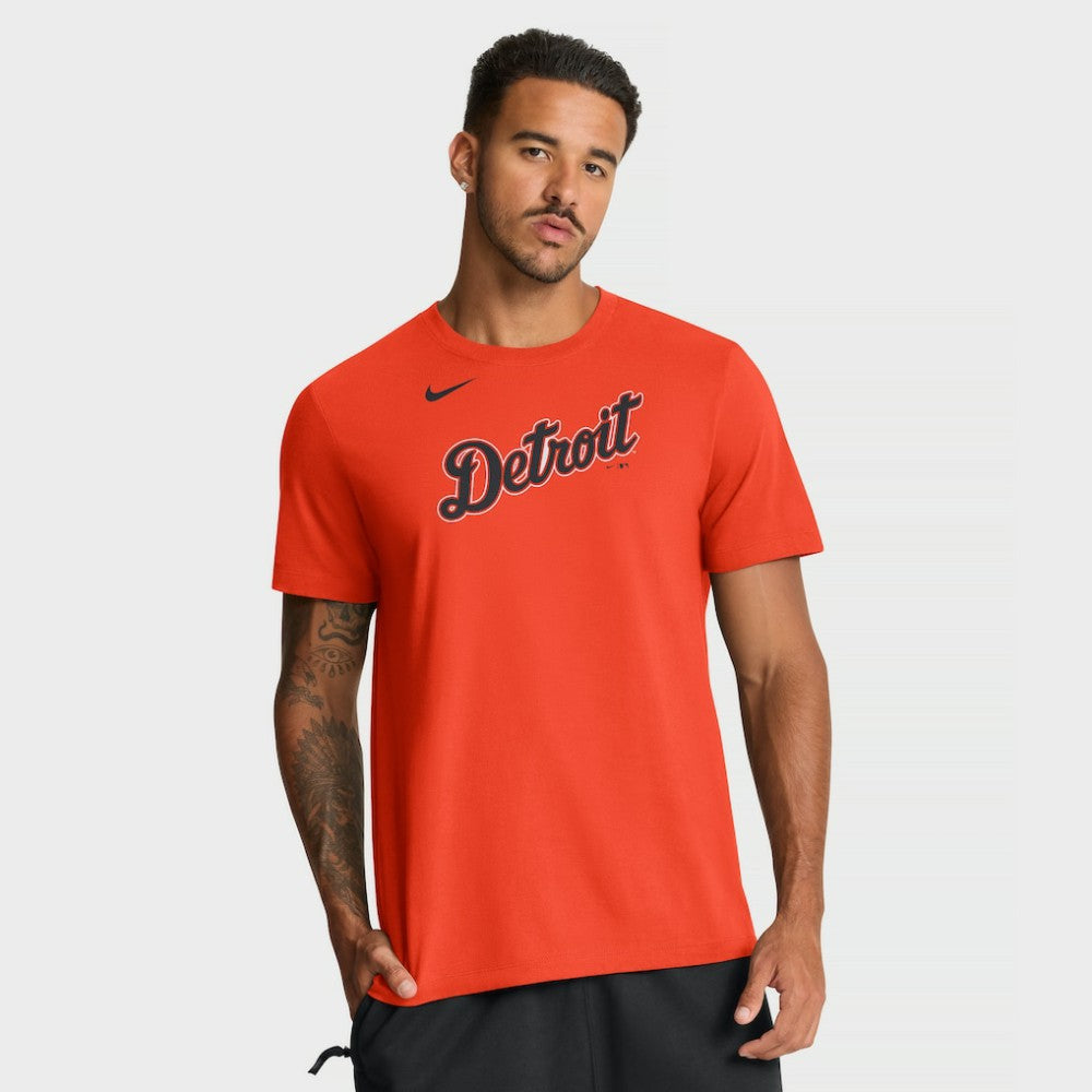 Detroit Tigers Nike Alternate Wordmark T-Shirt - Orange - Nike Online