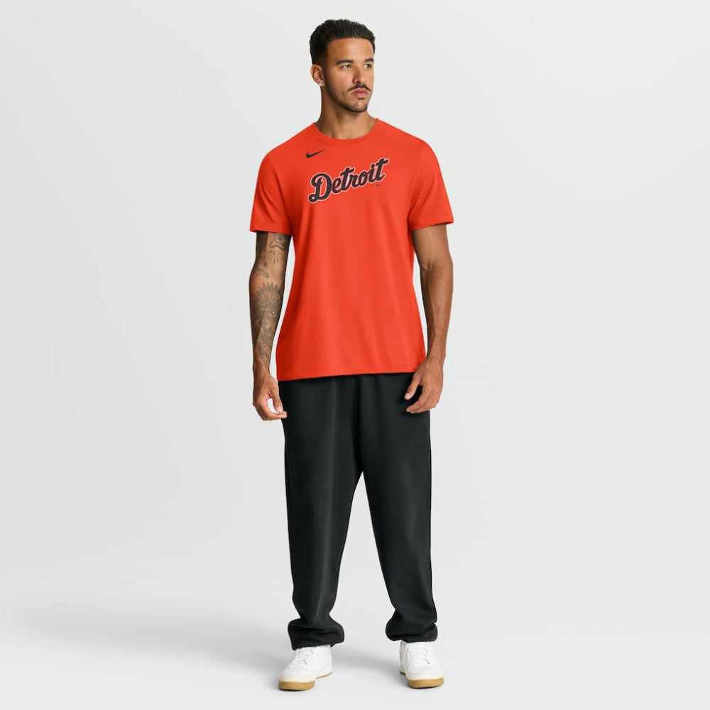 Detroit Tigers Nike Alternate Wordmark T-Shirt - Orange - Nike Online