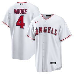 Christian Moore Los Angeles Angels Nike Home Replica Jersey - White - Nike Lifestyle