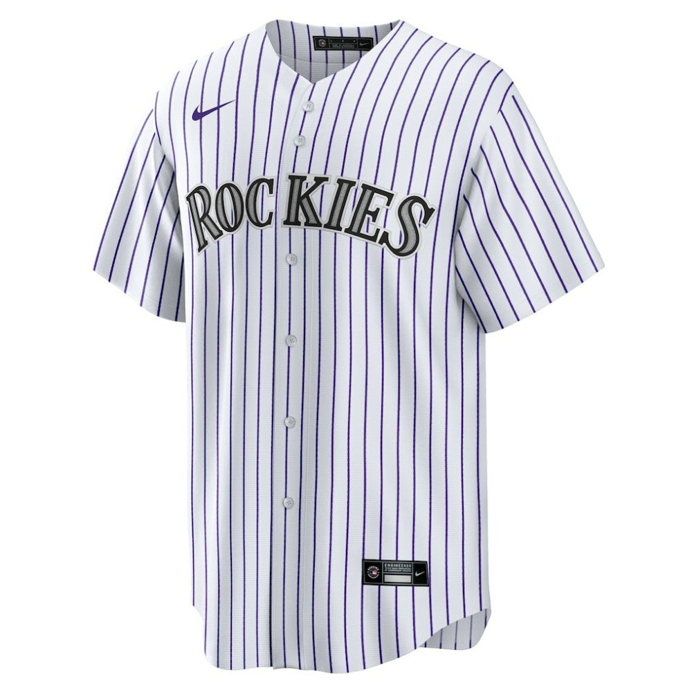 Tyler Freeman Colorado Rockies Nike Home Replica Jersey - White - Nike Lifestyle