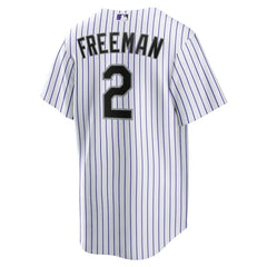Tyler Freeman Colorado Rockies Nike Home Replica Jersey - White - Nike Lifestyle