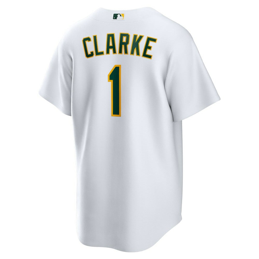 Denzel Clarke Athletics Nike Home Replica Jersey - White - Nike on Sale