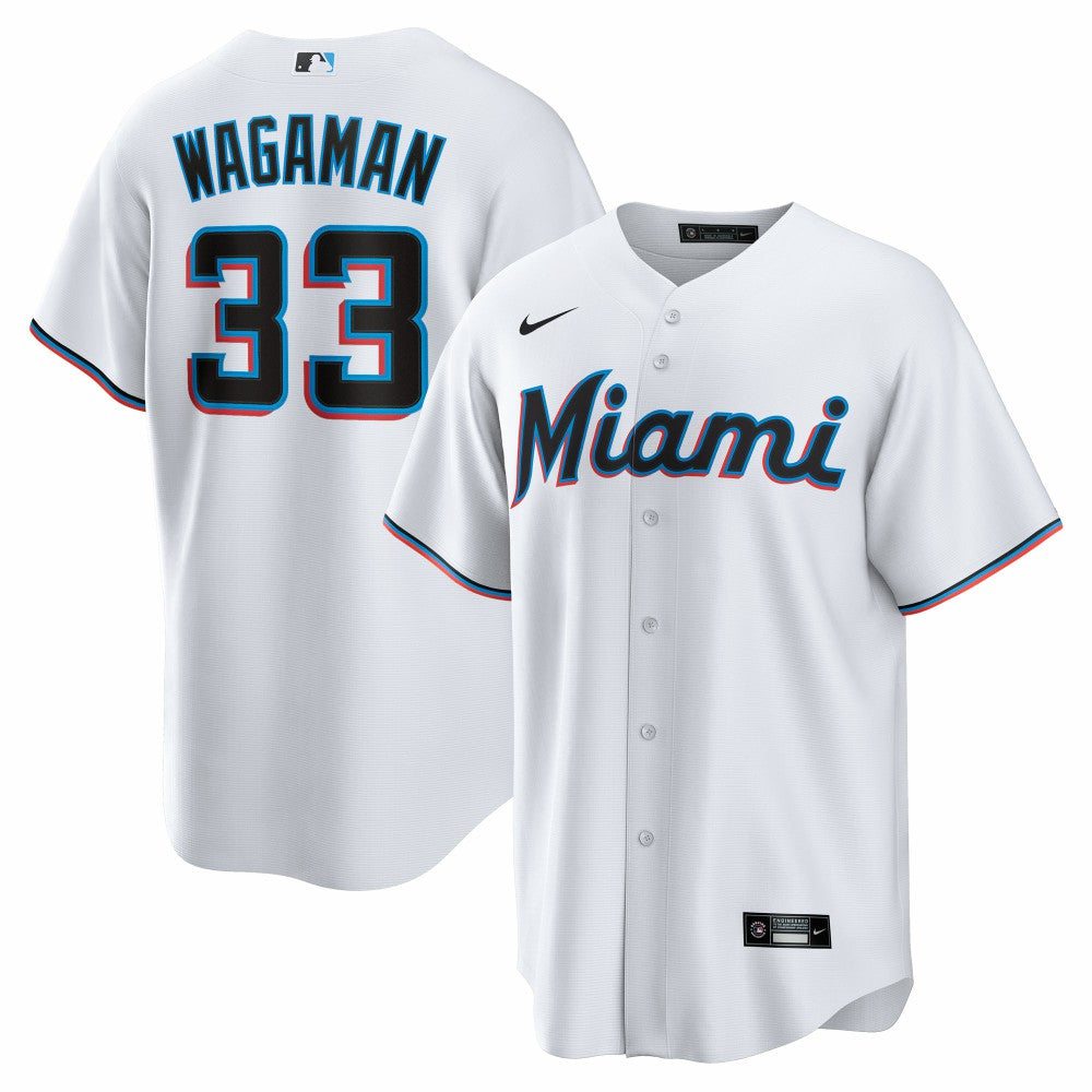 Eric Wagaman Miami Marlins Nike Home Replica Jersey - White - Nike Lifestyle