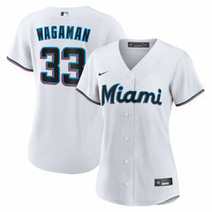 Eric Wagaman Miami Marlins Nike Women's Home Replica Jersey - White - Nike on Sale