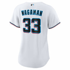 Eric Wagaman Miami Marlins Nike Women's Home Replica Jersey - White - Nike on Sale