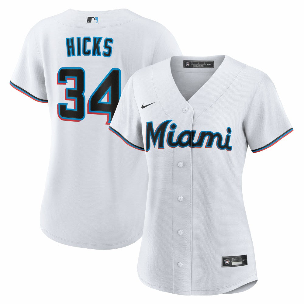 Liam Hicks Miami Marlins Nike Women's Home Replica Jersey - White - Nike Sale