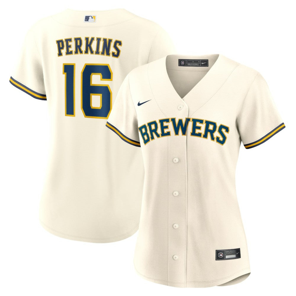 Blake Perkins Milwaukee Brewers Nike Women's Home Replica Jersey - Cream - Nike Discount