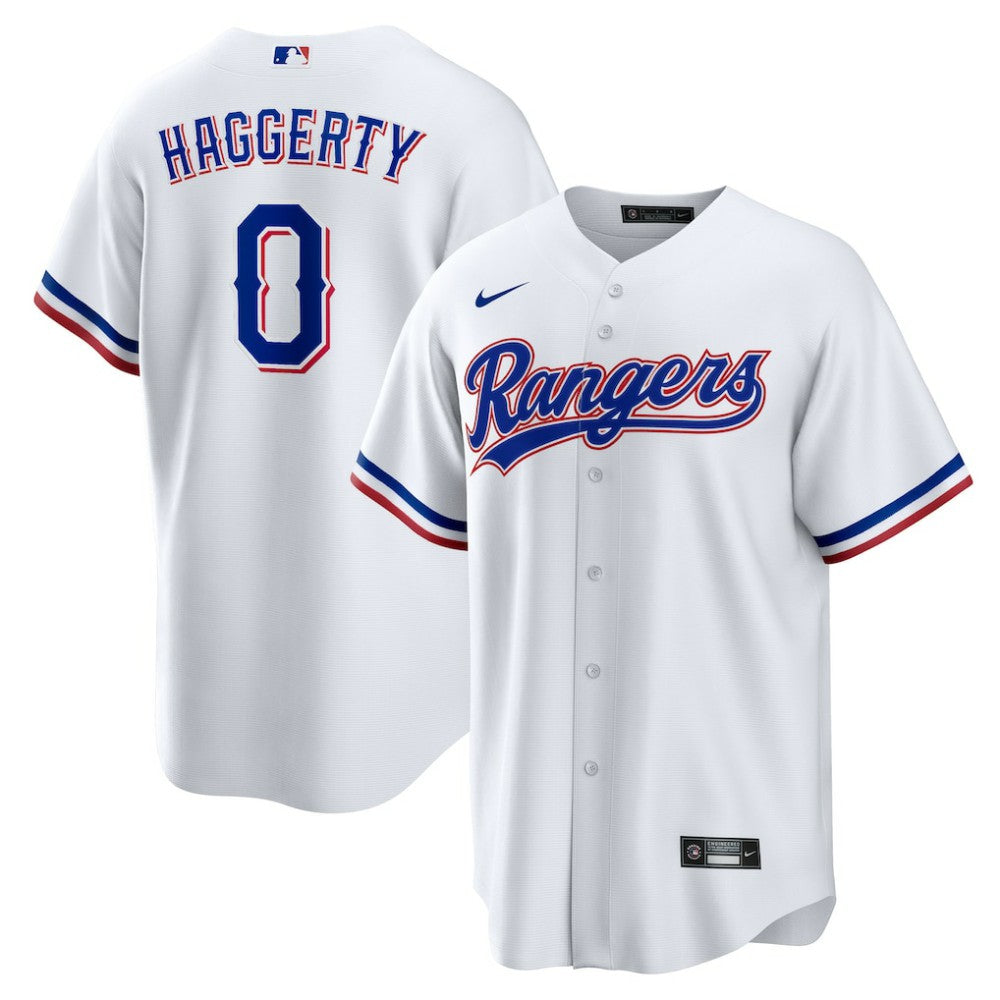 Sam Haggerty Texas Rangers Nike Home Replica Jersey - White - Nike on Sale
