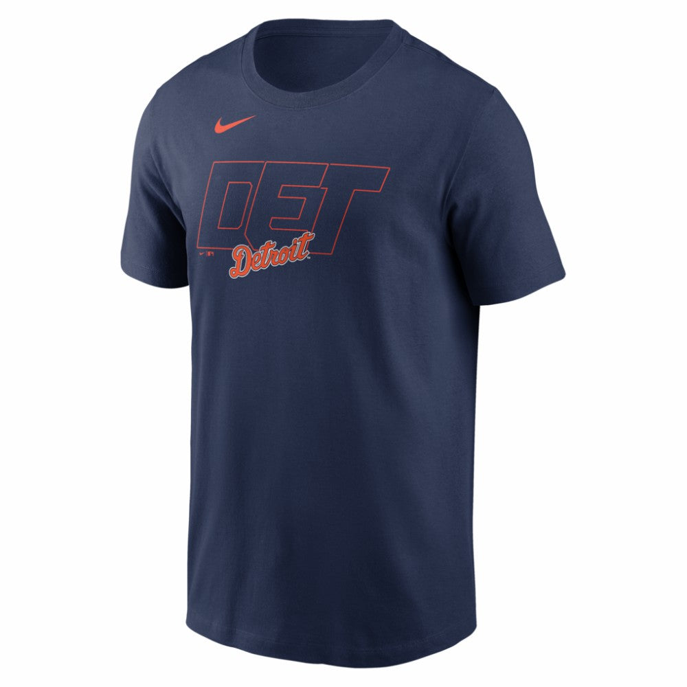 Detroit Tigers Nike Alternate Logo 2-Hit T-Shirt - Navy - Nike Discount