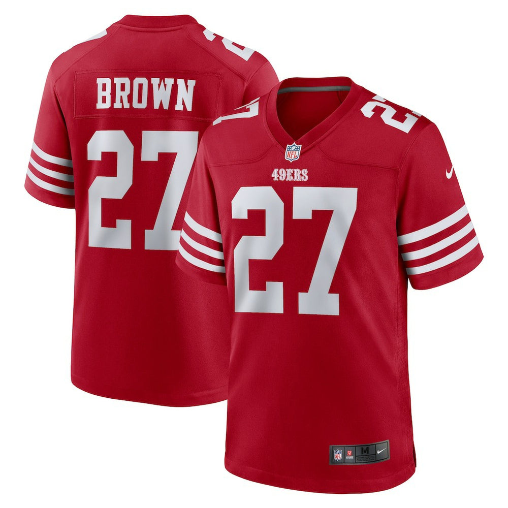 Nike Ji'Ayir Brown San Francisco 49ers Team Game Jersey Scarlet