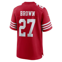Nike Ji'Ayir Brown San Francisco 49ers Team Game Jersey Scarlet