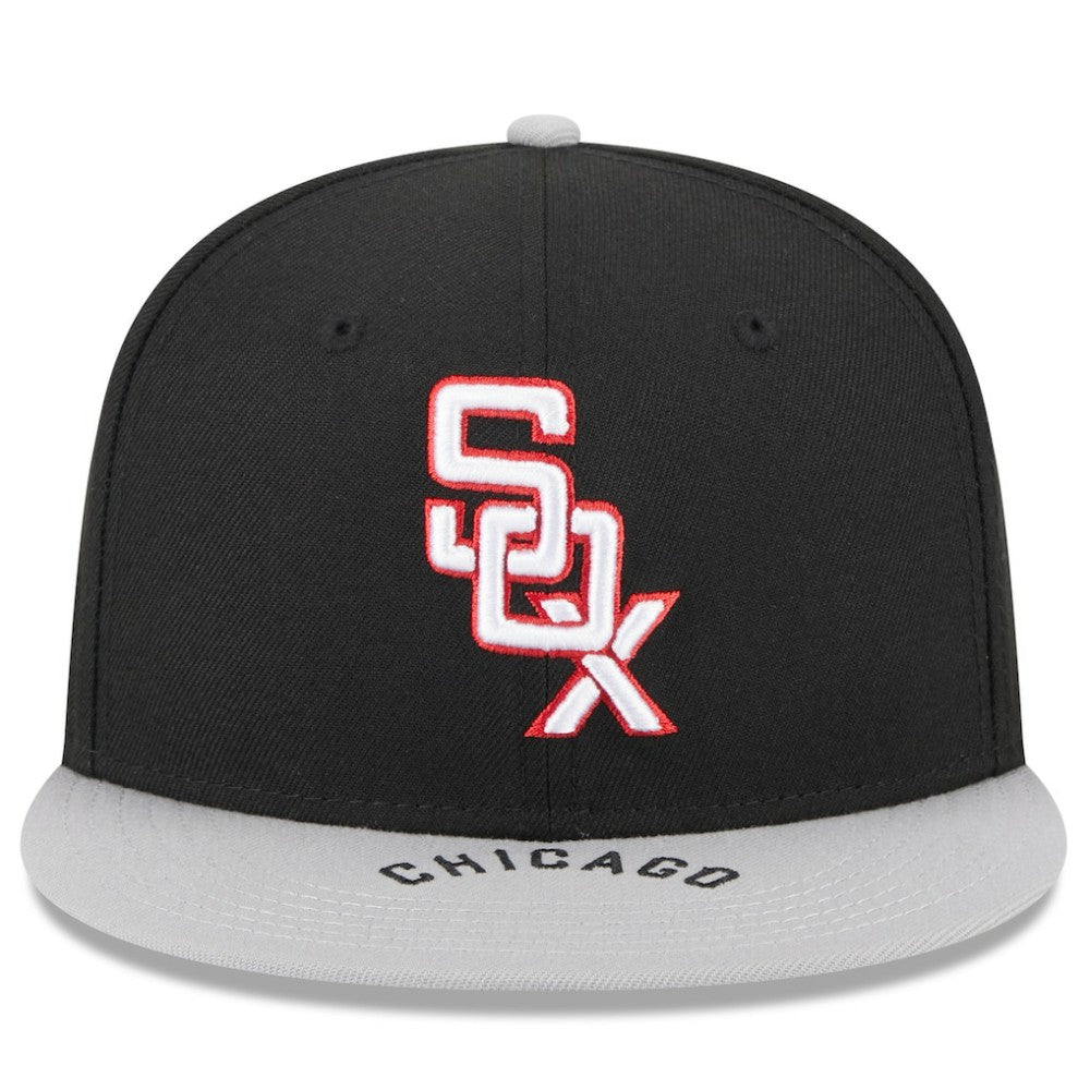 Chicago White Sox New Era On Deck 59FIFTY Fitted Hat - Black/Gray - New Era Lifestyle