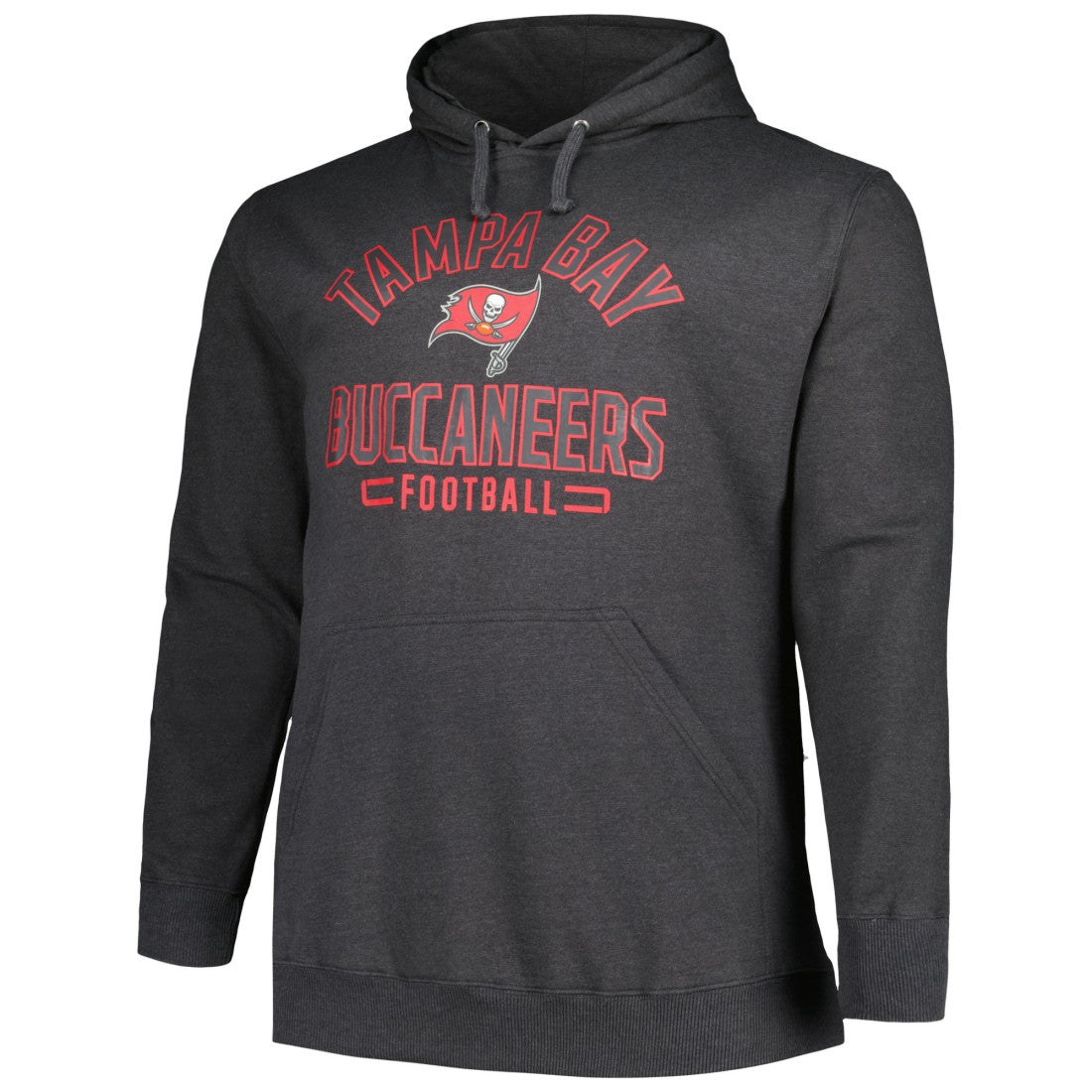 Fanatics Tampa Bay Buccaneers Big & Tall Pullover Hoodie Heather Charcoal