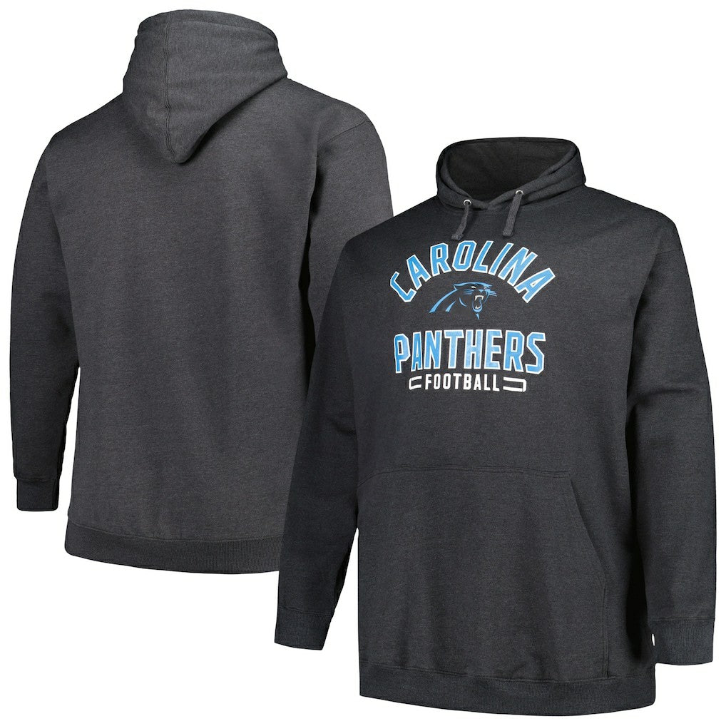 Fanatics Carolina Panthers Big & Tall Pullover Hoodie Heather Charcoal
