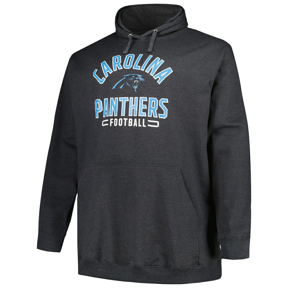Fanatics Carolina Panthers Big & Tall Pullover Hoodie Heather Charcoal